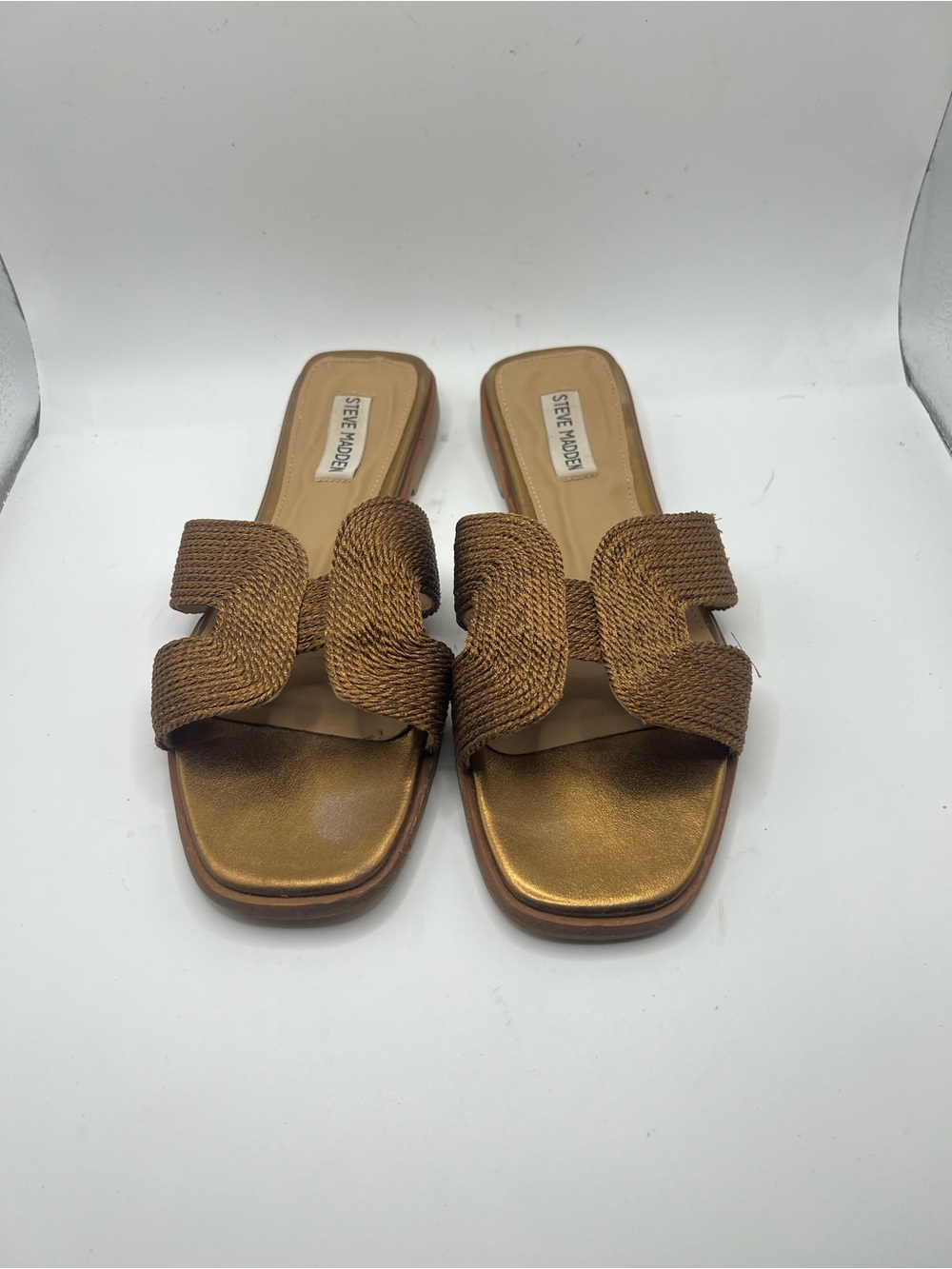 Steve Madden bronze  Braided Slide Mules